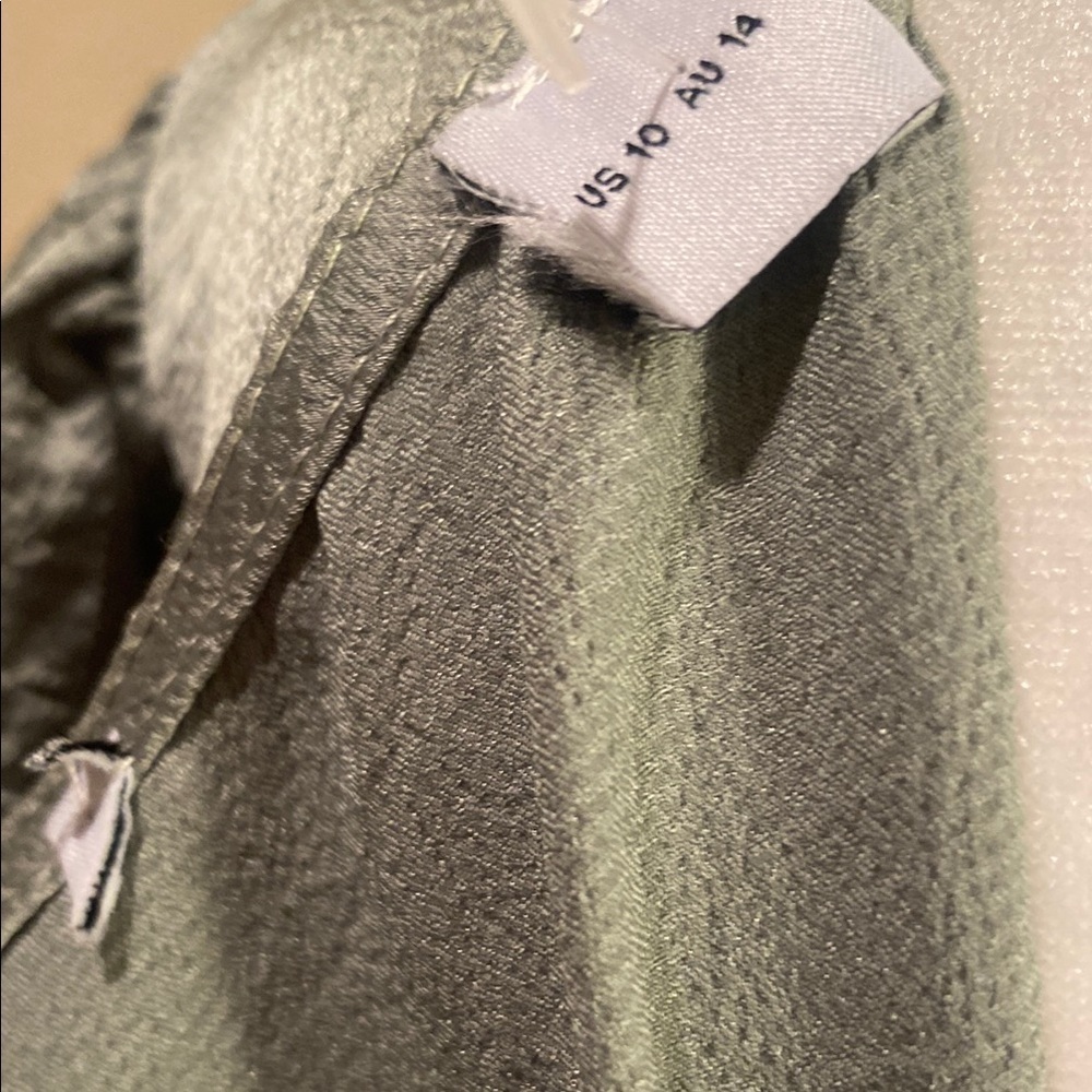 Petal & Pup Sage Midi Dress with Button Detail - Picture 6 of 8